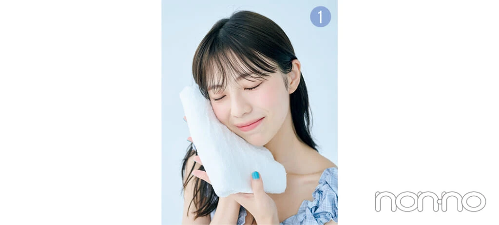菊地姫奈の夏の肌、髪、ボディ、リセットプロセスカット1-5