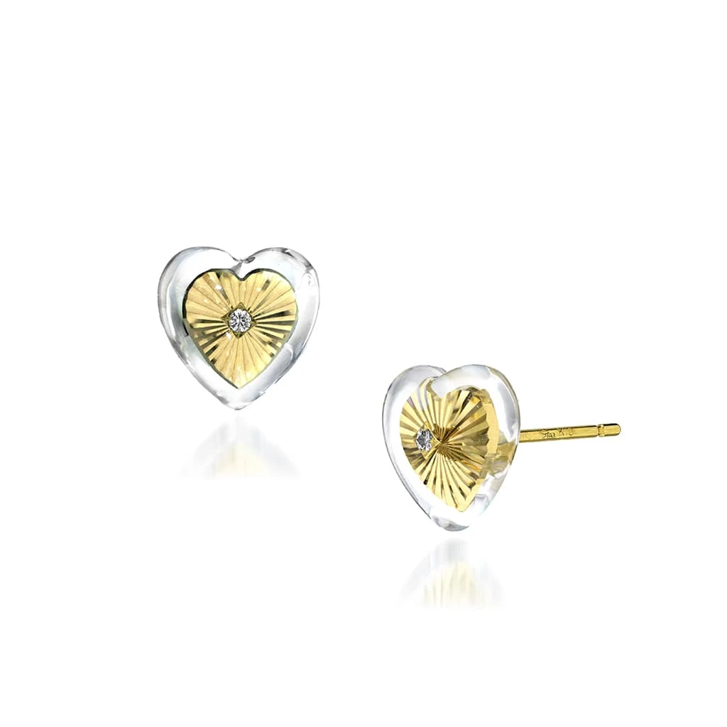 スタージュエリーのCLEAR ETCHED HEART
K10YG ピアス¥79200