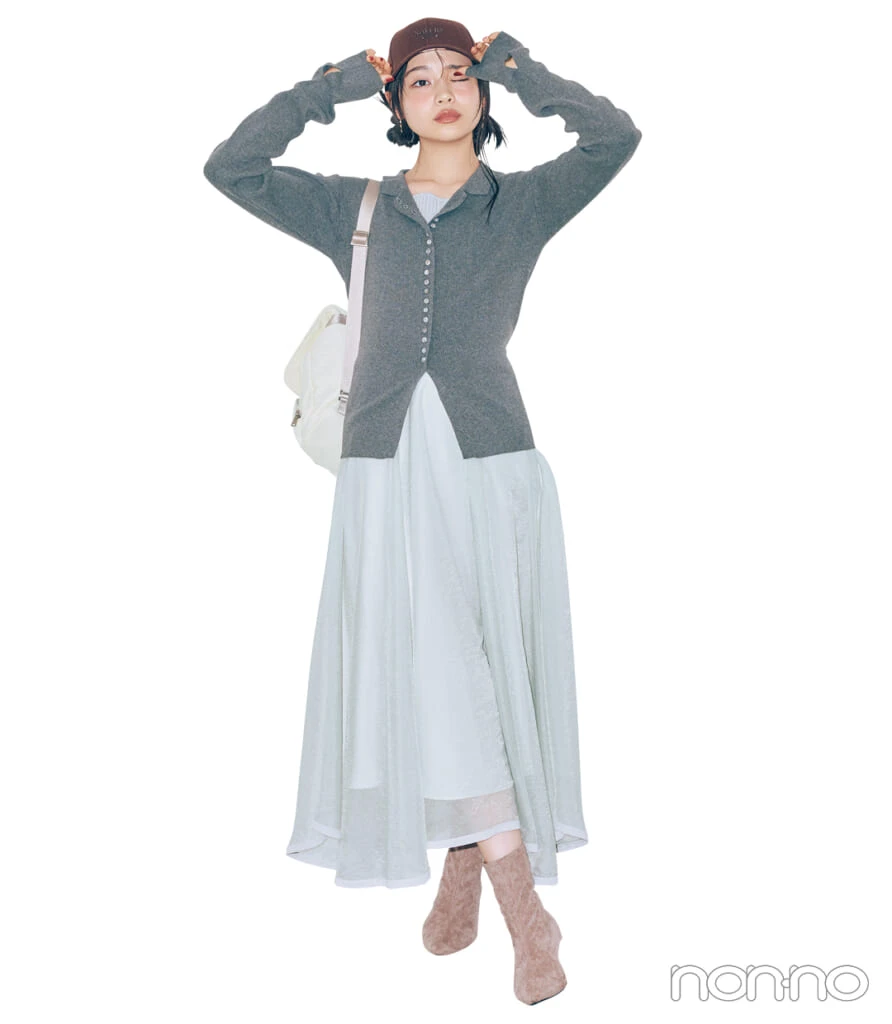 林芽亜里の10月のドッキングワンピコーデ2