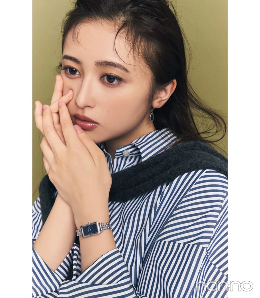 乃木坂46井上和と選ぶ腕時計 シンプル派はスクエアフェイス×メタル