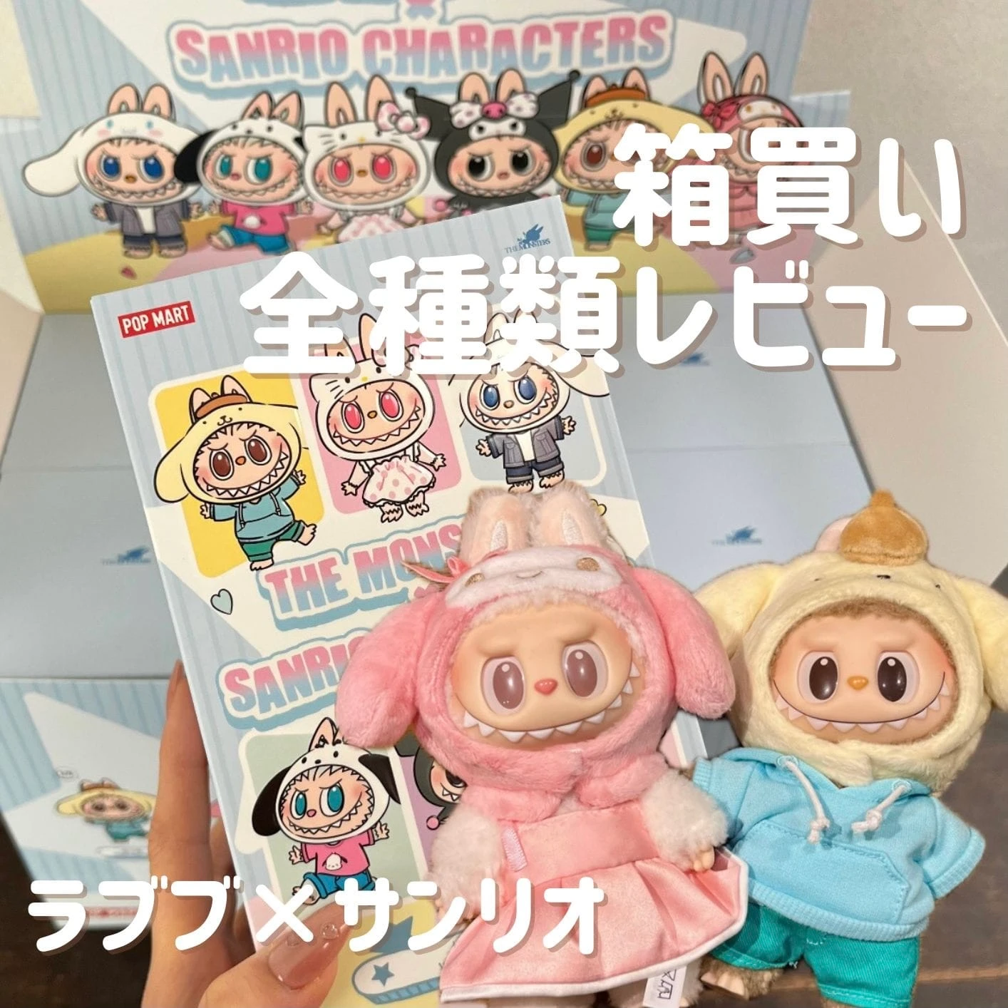 POP MART】新作「ラブブ×サンリオ」コラボ アソートボックスを開封