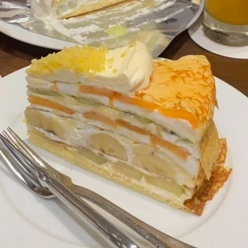 ミルクレープの断面