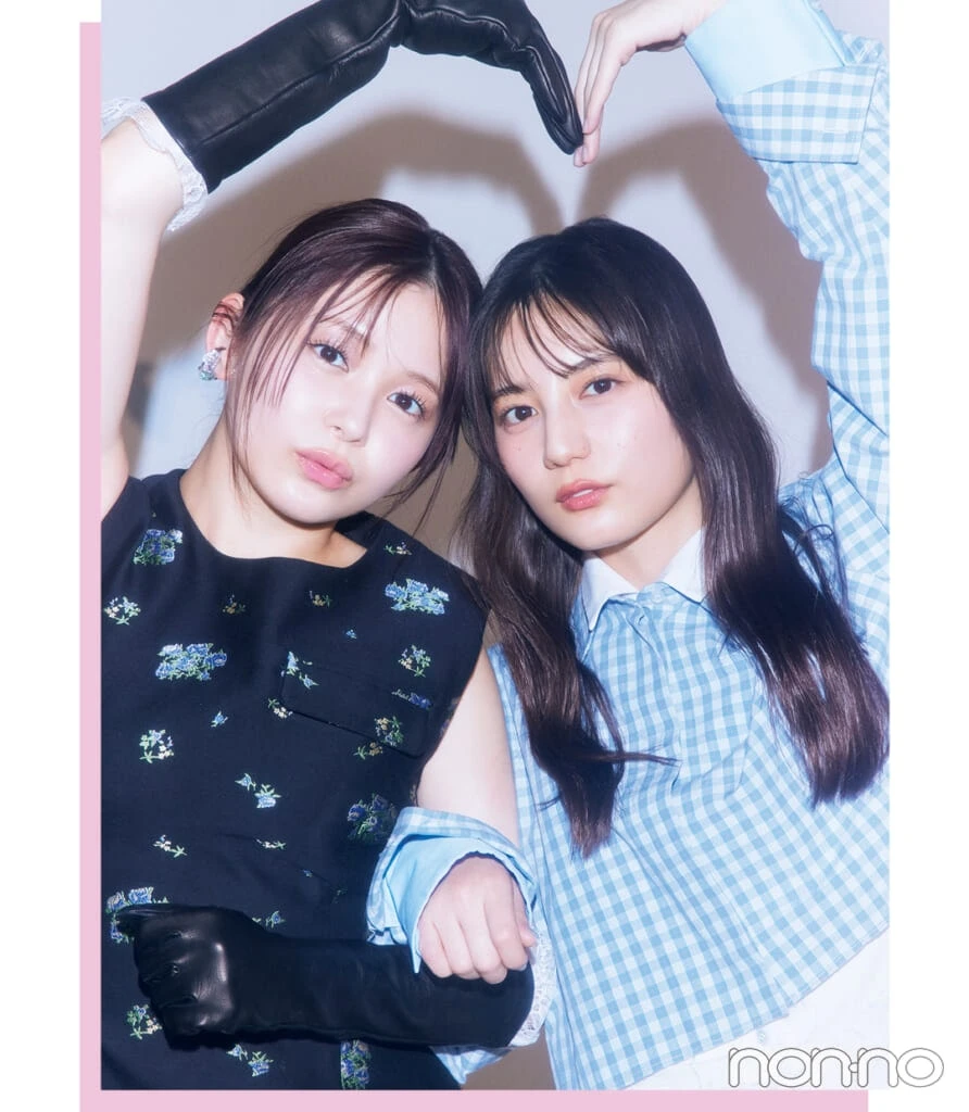 小坂菜緒×久間田琳加のnon-no55周年モデルカット