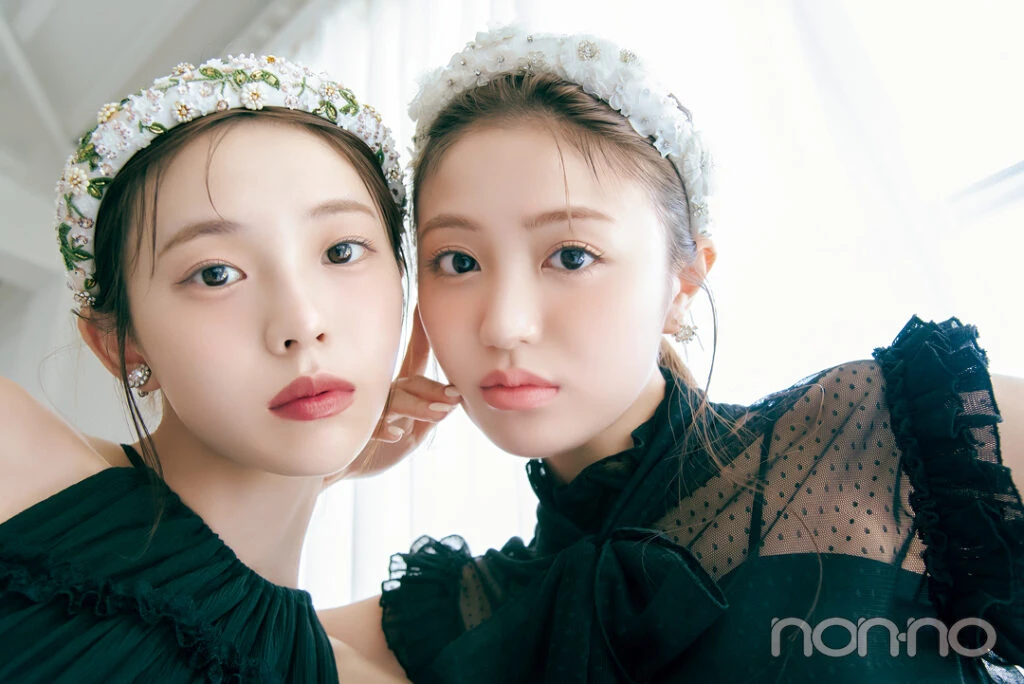 香音と菊地姫奈のパーソナルカラー別ブラウン&ベージュリップ