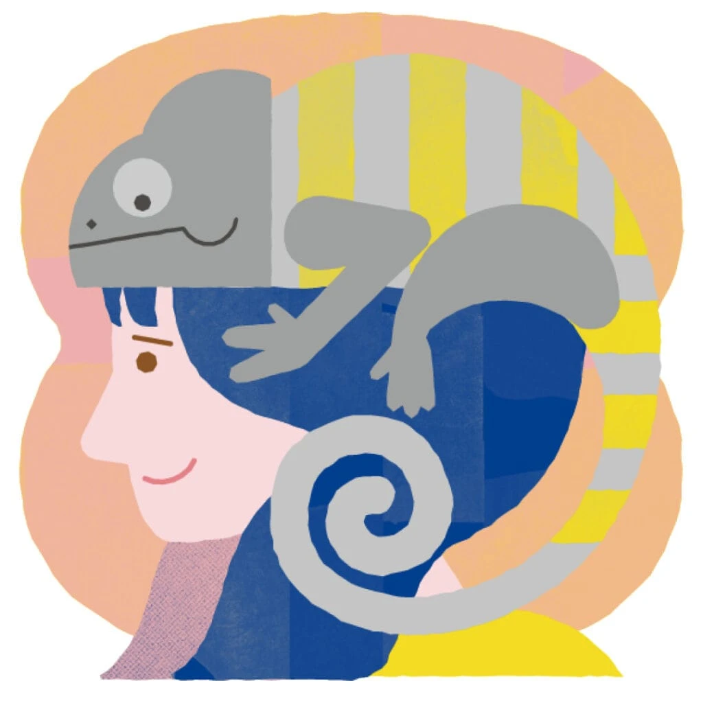 銀のカメレオン座イラスト