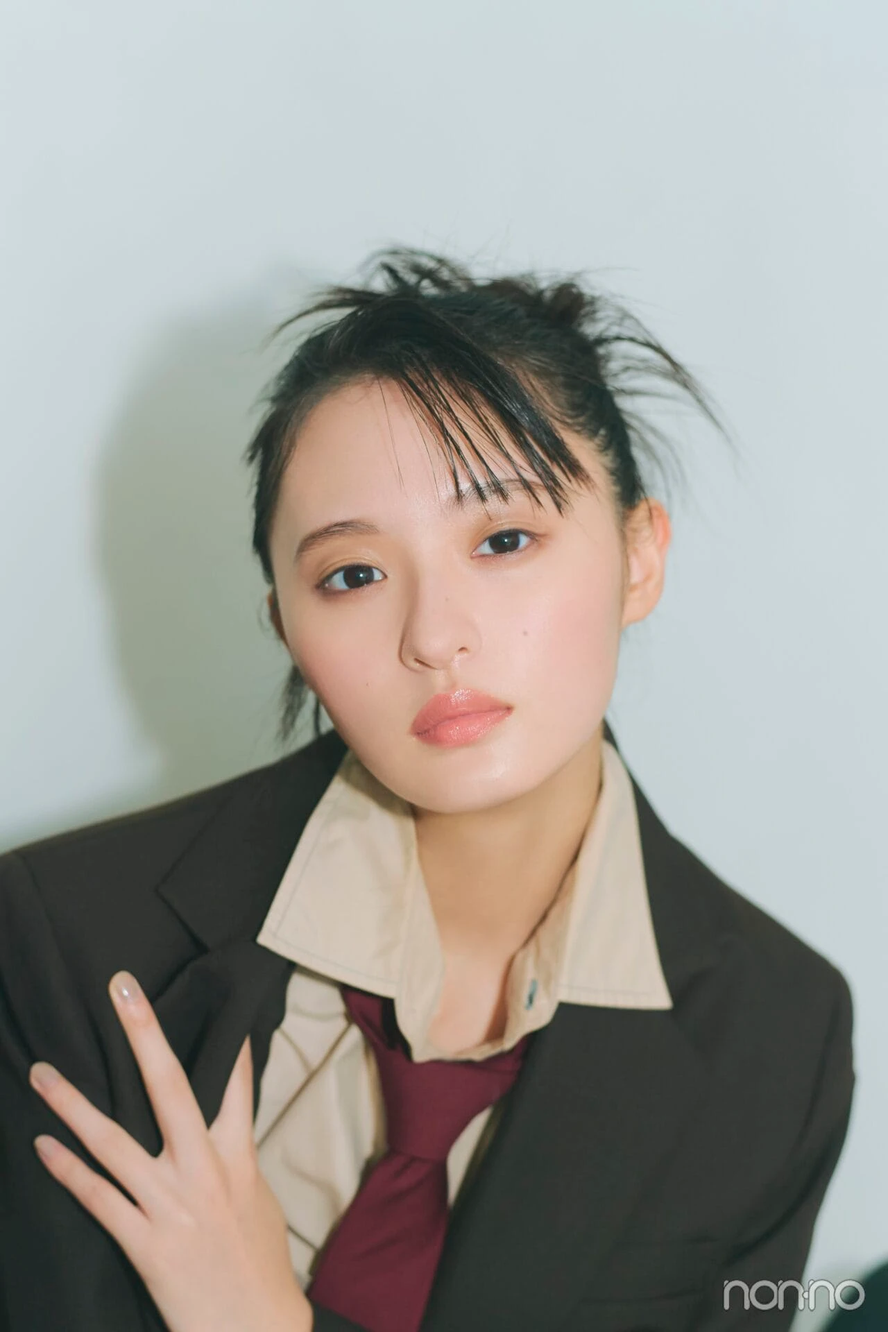 遠藤さくらにリクエストメイクのマニッシュメイクの仕上がり