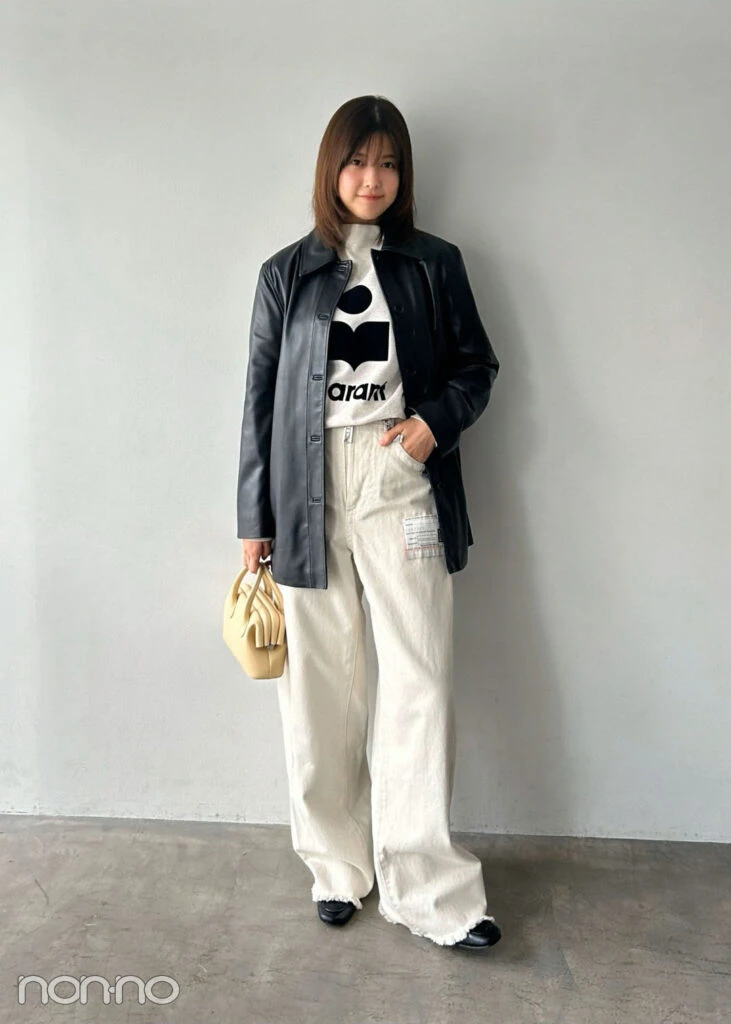 渡邉理佐のアウターつき私服カット