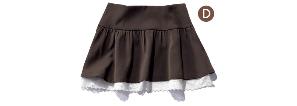 ブラウンミニスカート¥9790/TINA:JOJUN