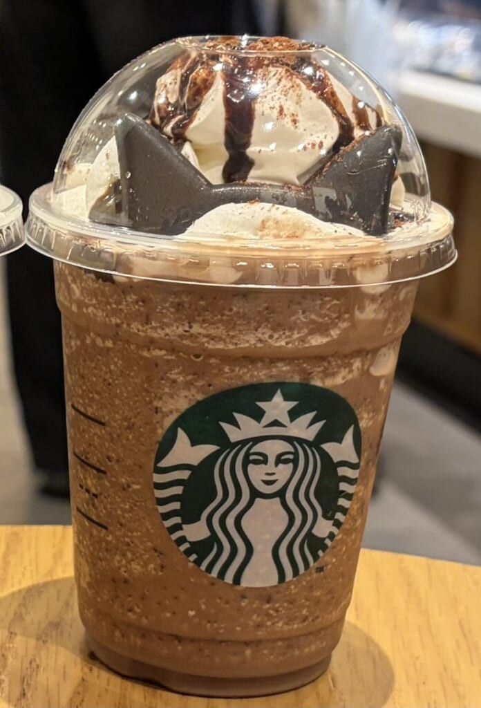 スタバ猫耳黒猫