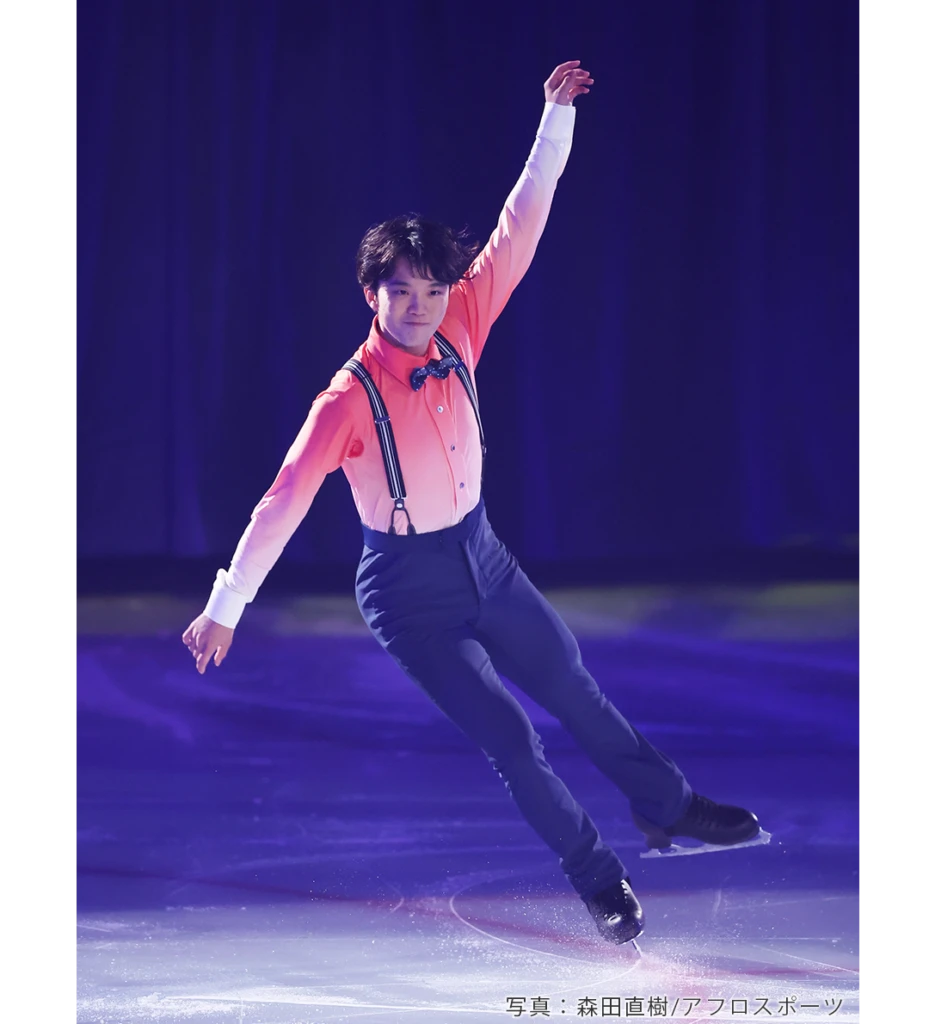 2022年ドリーム・オン・アイスでショート「Happy Jazz」を初披露した友野一希。こちらは旧衣装。