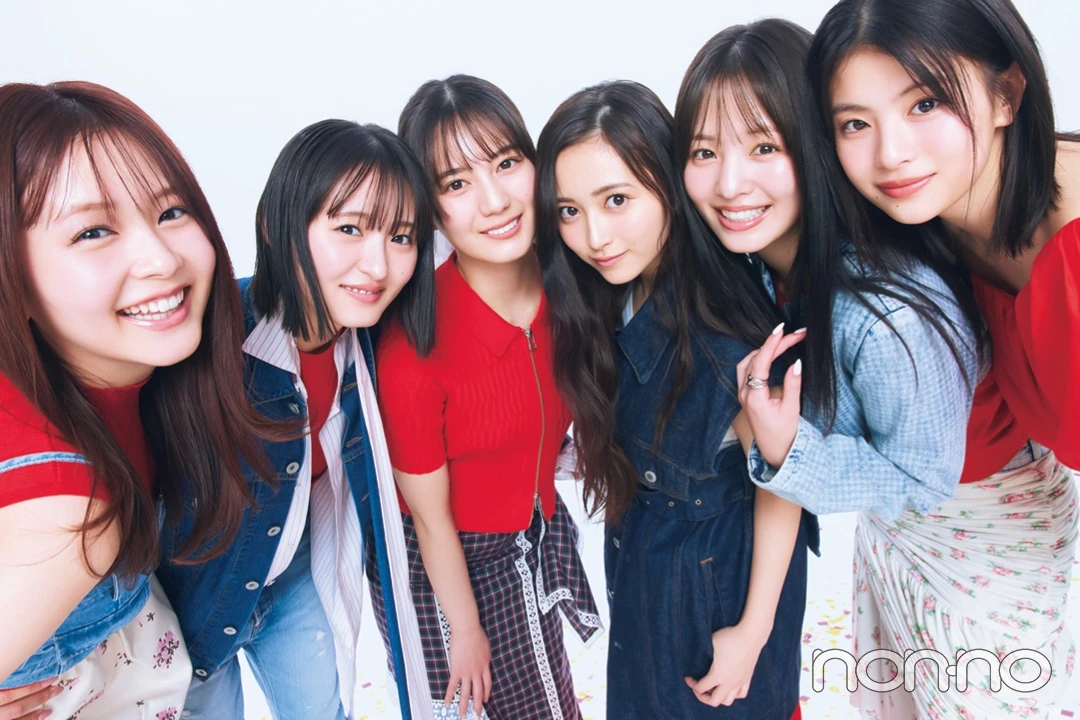 遠藤さくら、横田真悠、久間田琳加、出口夏希、井上和、小坂菜緒のnon-no 55th anniversary non-noカバ ーガールズモデルカット12