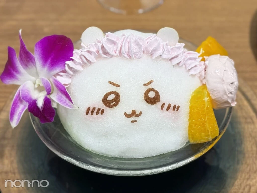 「ちいかわのピーチかき氷」¥1870