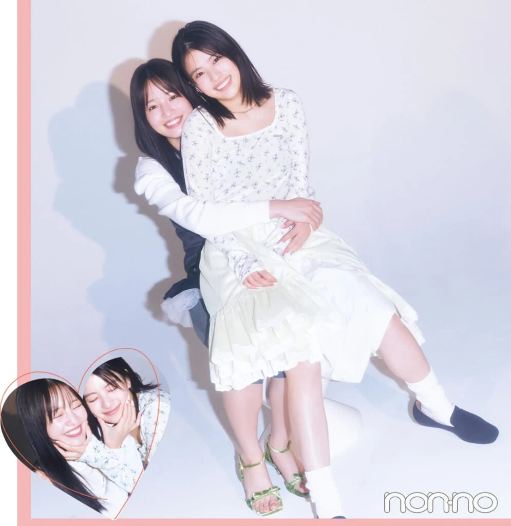 横田真悠×出口夏希のnon-no55周年モデルカット