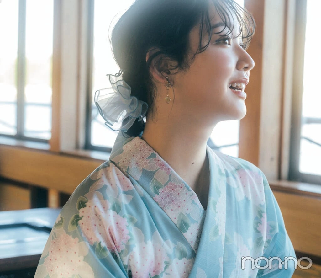 屋形船デートの浴衣コーデに似合うシュシュヘアアレンジ