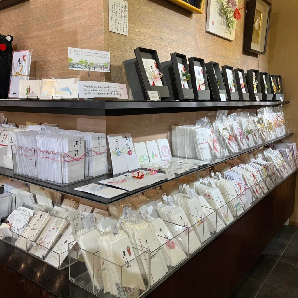 津田水引折型 店内 ご祝儀袋