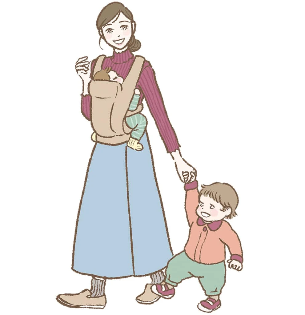 令和の出産、大学生の理想と現実イラスト