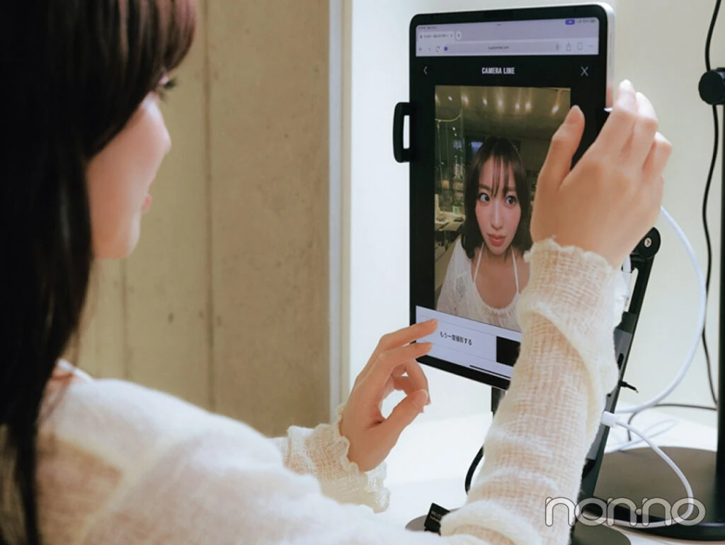 iPadで撮影し肌状態を測定