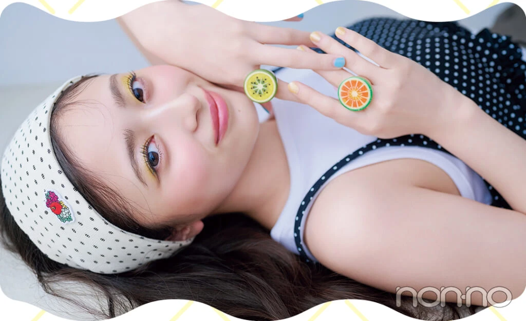 果物ロゴ入りヘアバンド、リング