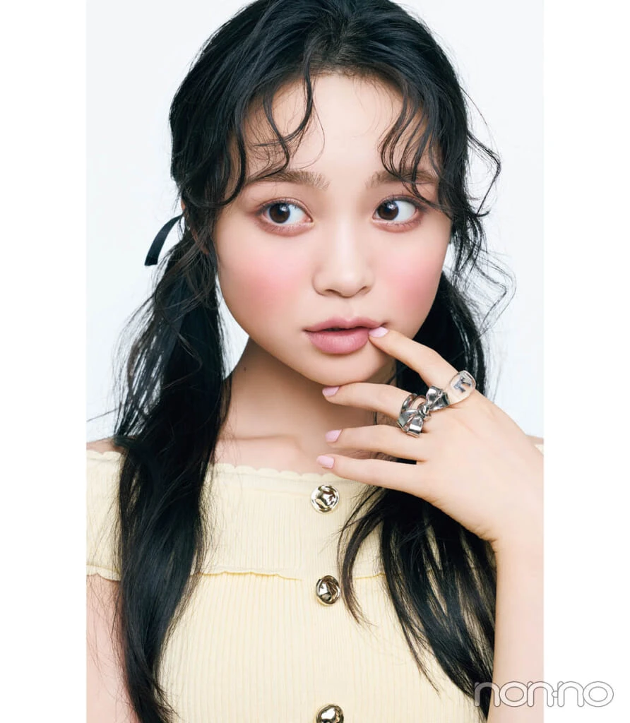 林芽亜里のじゅわっと赤みチークが主役のほてりFACEメイク