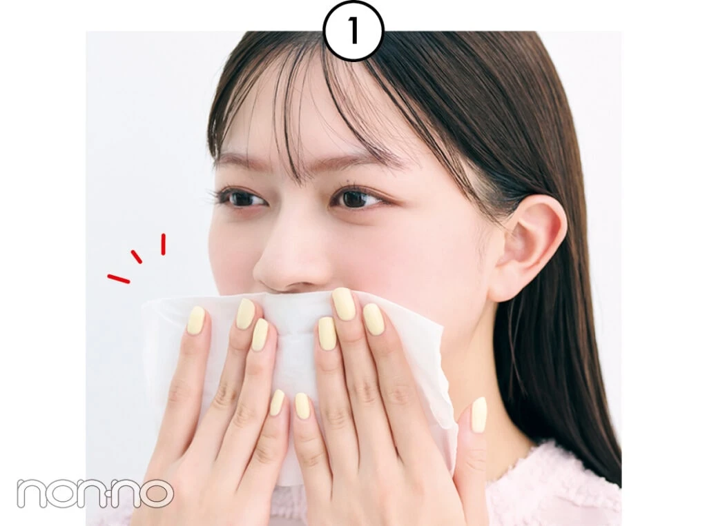 佐藤和奏の口角上向きリップペンシルの基本プロセスカット5