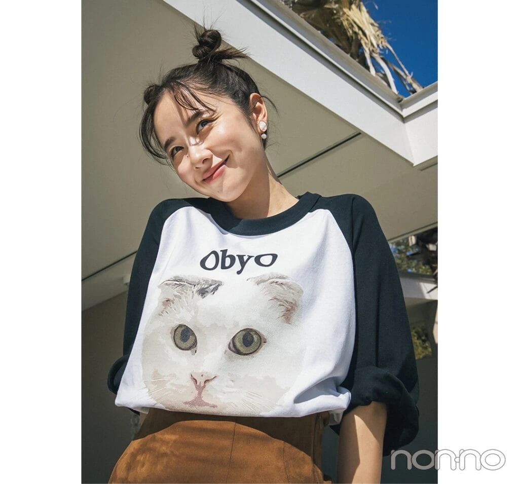 猫Tシャツを着た堀田真由2