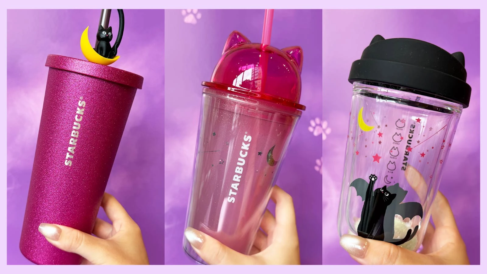 スタバの2026ハロウィングッズ全14品一覧！黒猫、白猫、光る猫が潜む