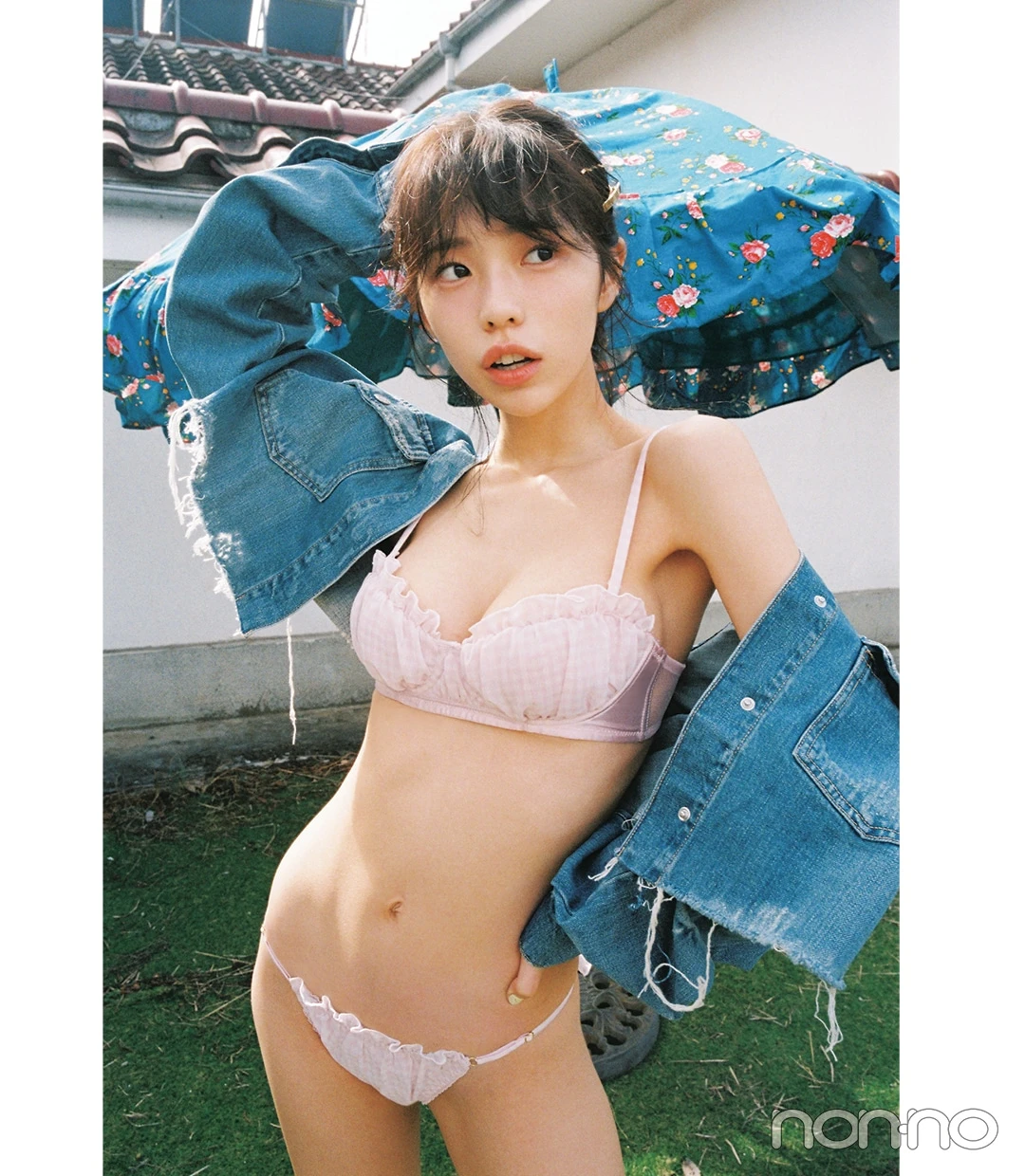 ラヴィジュールのあざと可愛いフレンチガーリー柄のランジェリーをつけた菊地姫奈