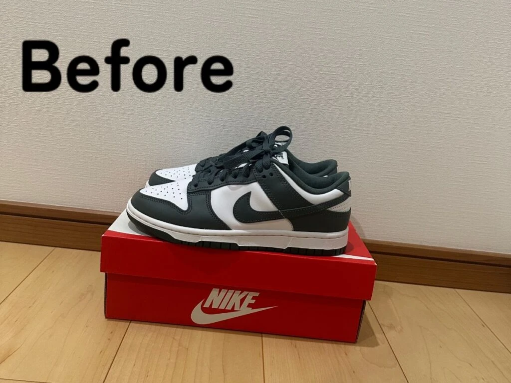 Before写真 ただスニーカーを置いただけの写真