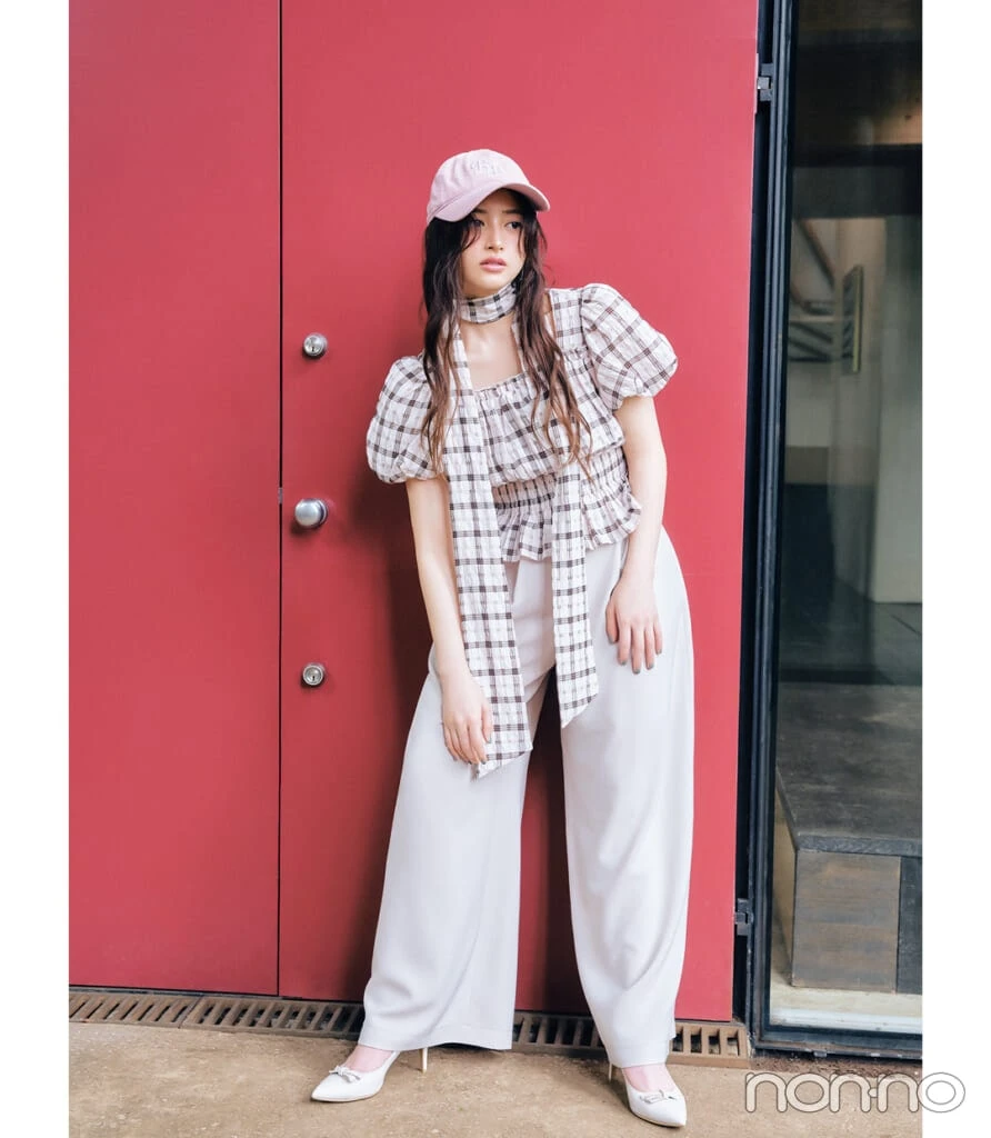 井上和とキャップとヘアアレンジモデルカット4-4