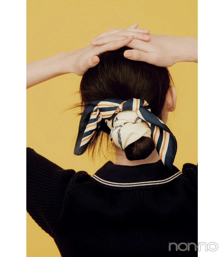 2025年トレンドのスカーフのヘアアレンジ活用