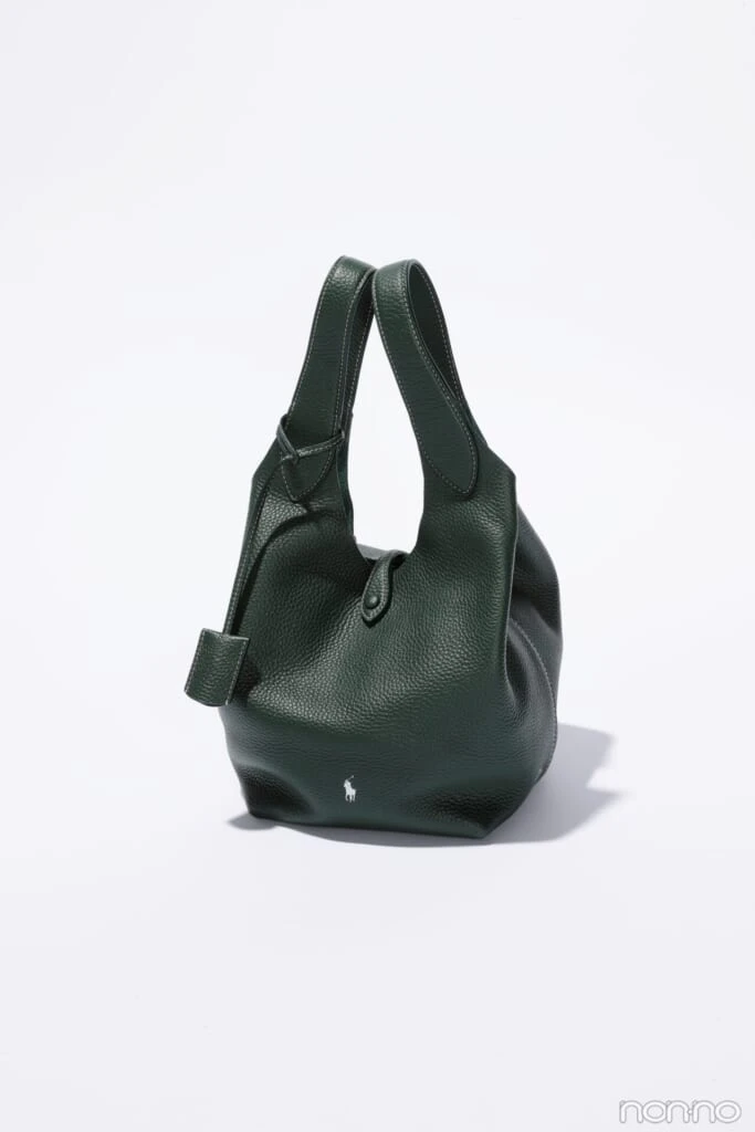 Polo Playのグリーンに白ロゴのトートバッグ