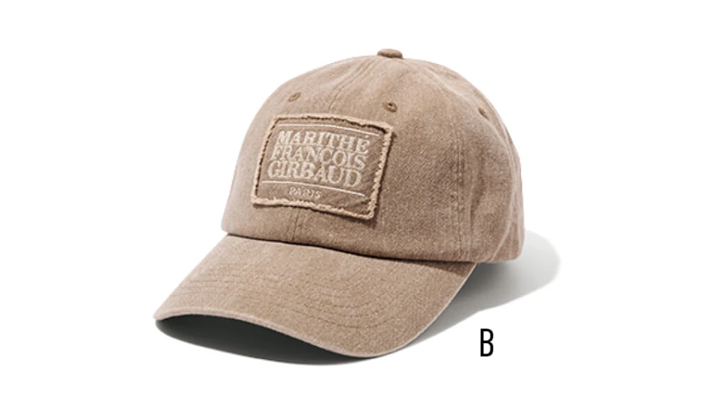MARITHÉ + FRANÇOIS GIRBAUDのベージュコーデュロイキャップ