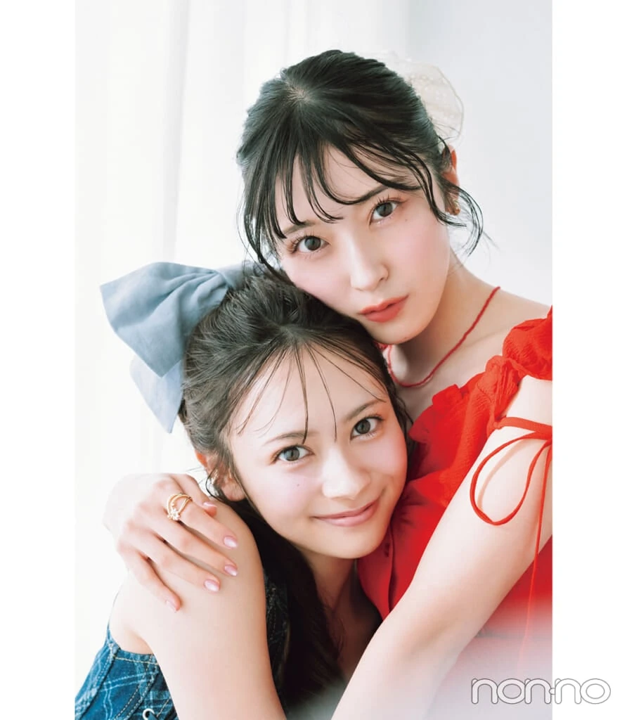 AKB48佐藤綺星さん&伊藤百花さんの令和のポニーテールとシュシュモデルカット1-1