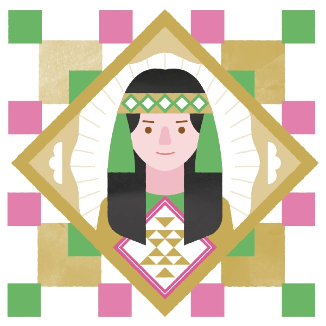 金のインディアン座イラスト