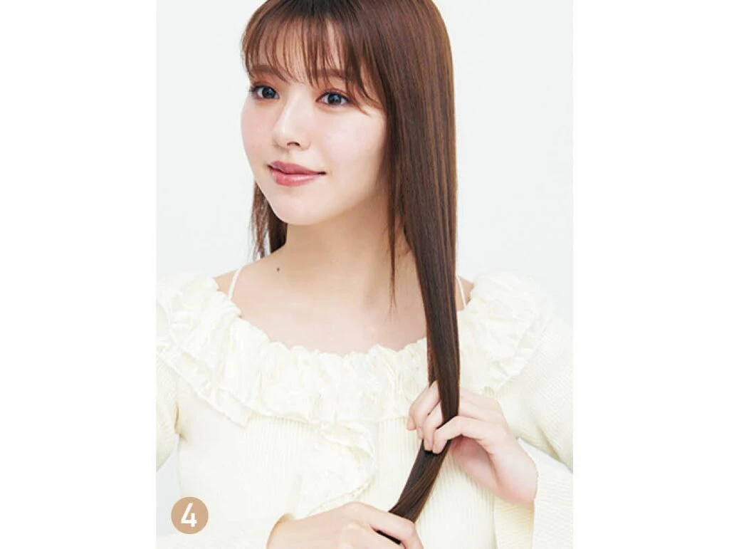 韓国風ストレートヘアのプロセス4