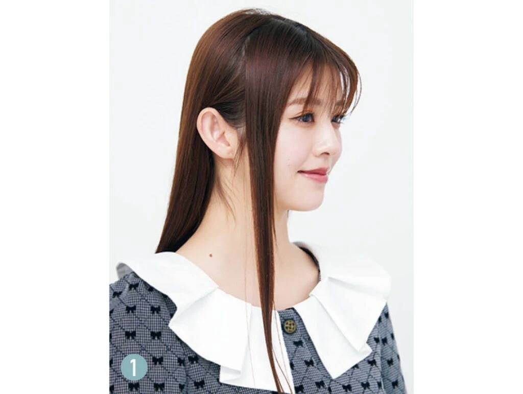 韓国風ウェーブヘアのプロセス1