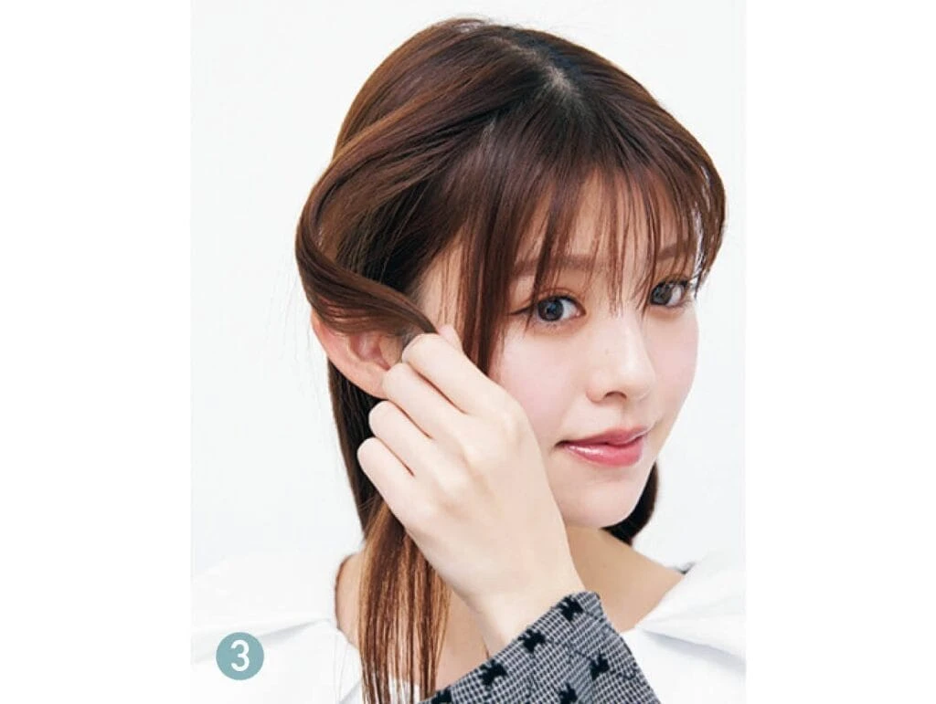 韓国風ウェーブヘアのプロセス3