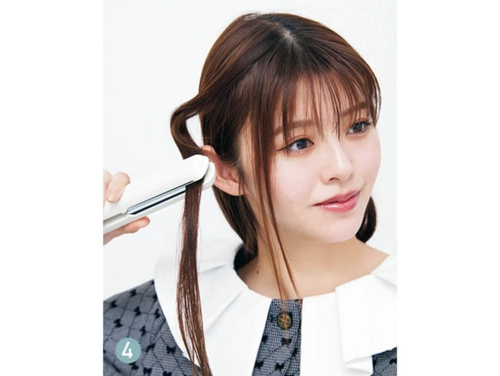 韓国風ウェーブヘアのプロセス4