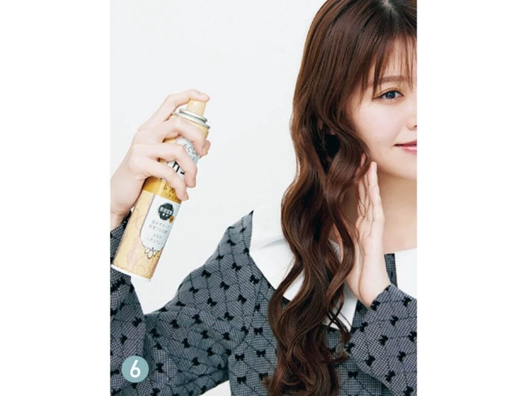 韓国風ウェーブヘアのプロセス6