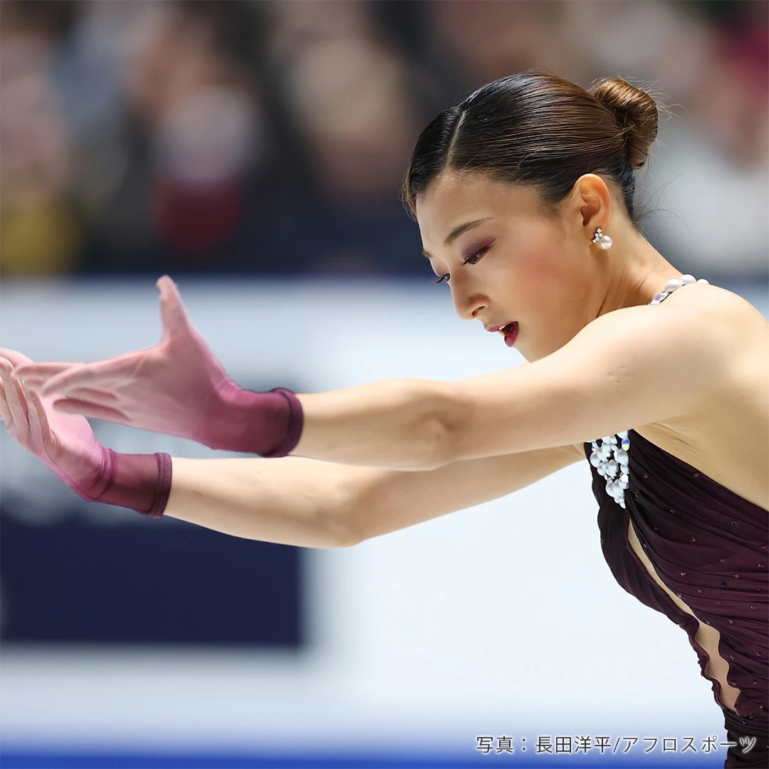 フィギュア団体戦に出場する坂本花織選手:ミラノ・コルティナオリンピック女子シングル代表。フリー愛の賛歌を滑る姿