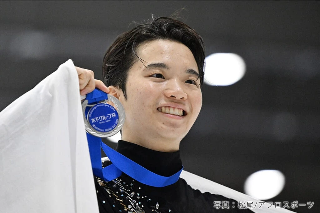 2025-26シーズン木下グループ杯で銀メダルを獲得した友野一希選手