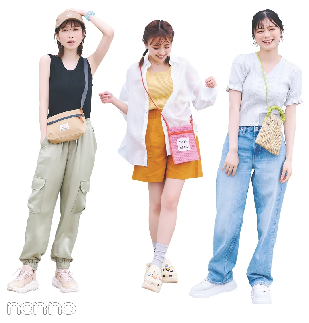バーベキューするときのコーデ3体/夏休みのお出かけ