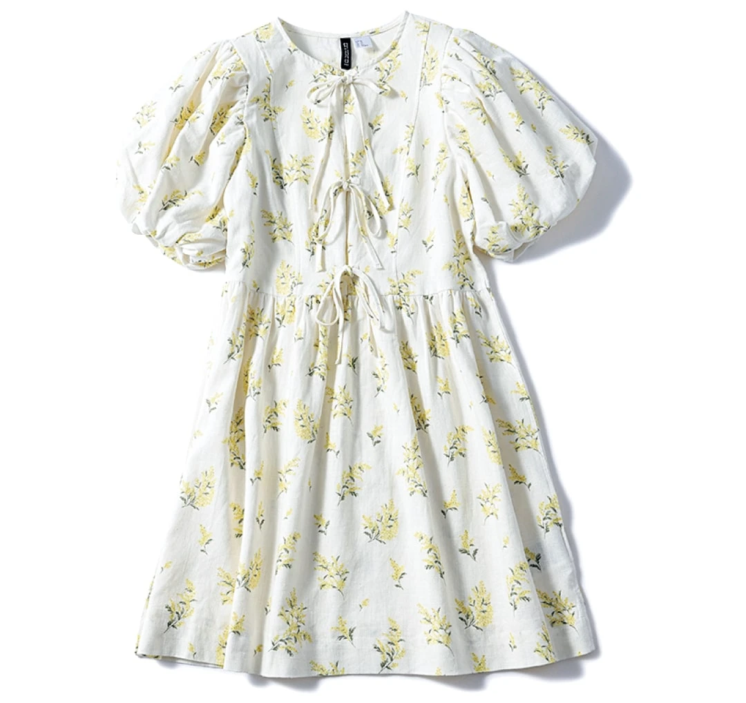 【H&M(エイチアンドエム)】花柄バルーンワンピ