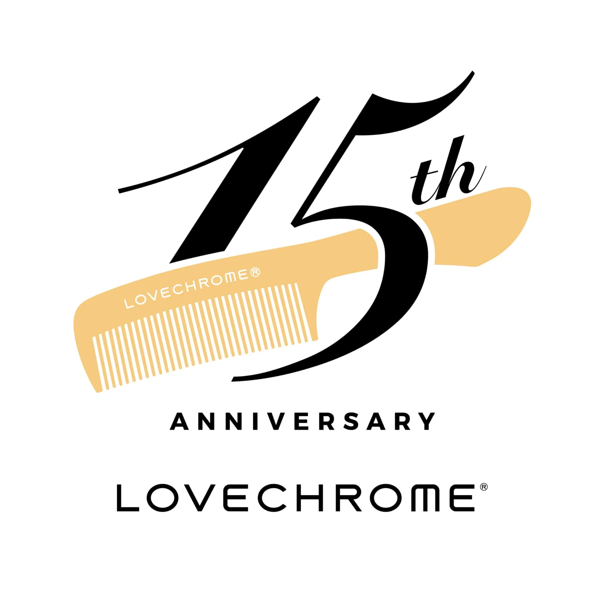 LOVECHROME®（ラブクロム）15周年ロゴ