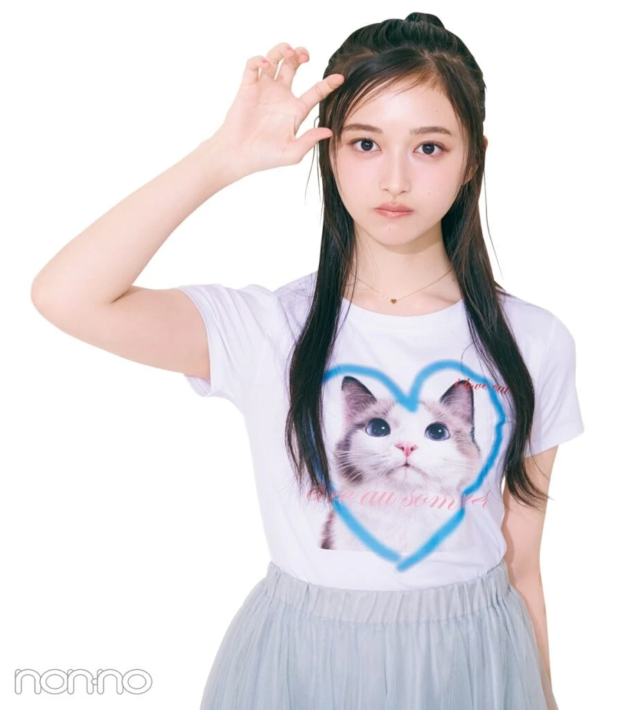 ETRE AU SOMMETの猫プリントT