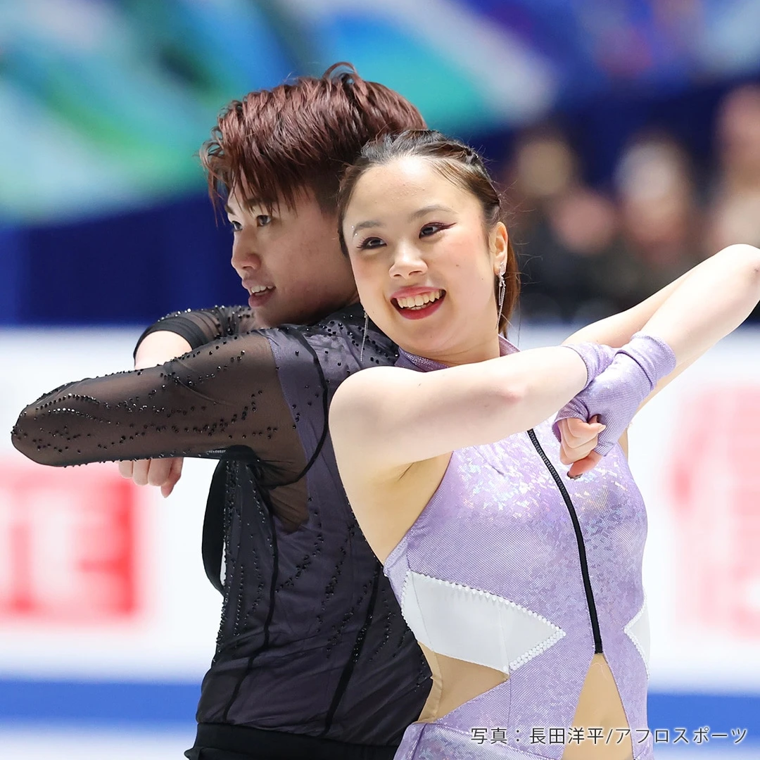 フィギュア団体戦に出場する吉田唄菜&森田真沙也(うたまさ):ミラノ・コルティナオリンピックアイスダンス代表。ショートプログラムを滑る姿