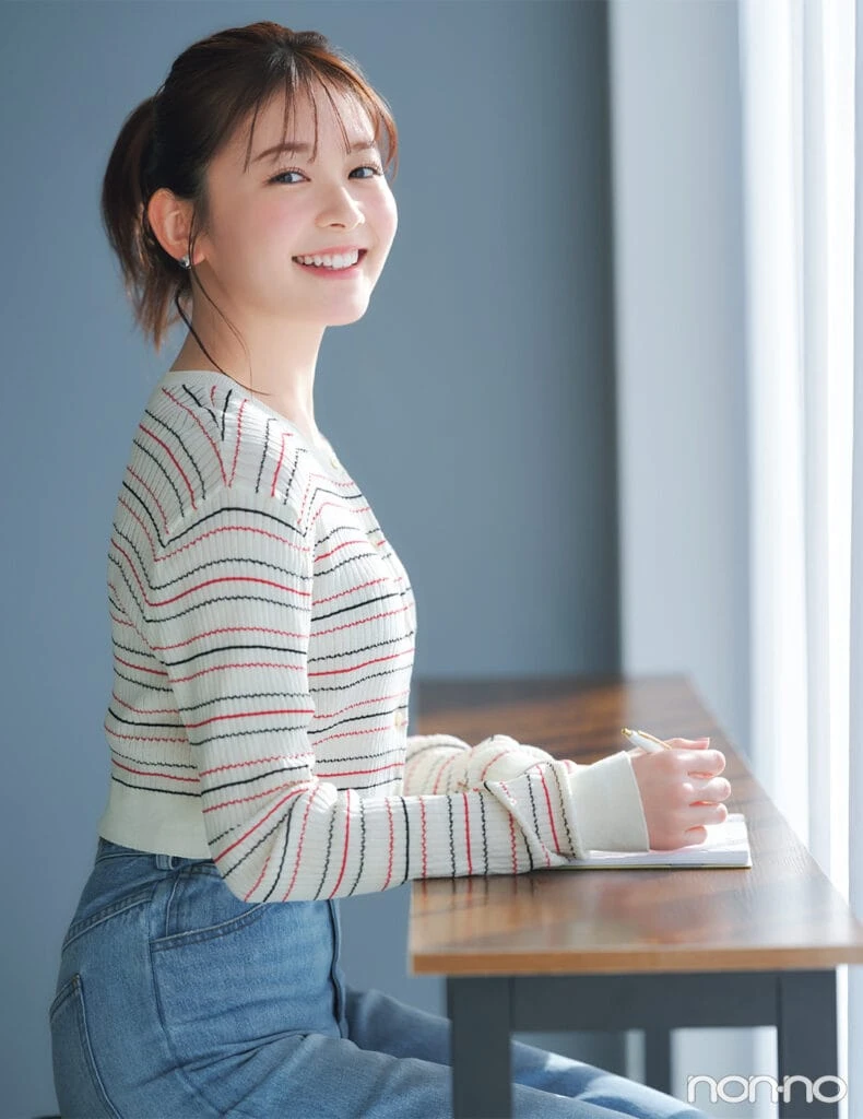 久間田琳加　圧迫感の少ないノンワイヤータイプ。勉強にも友達とのおしゃべりにも集中できそう！