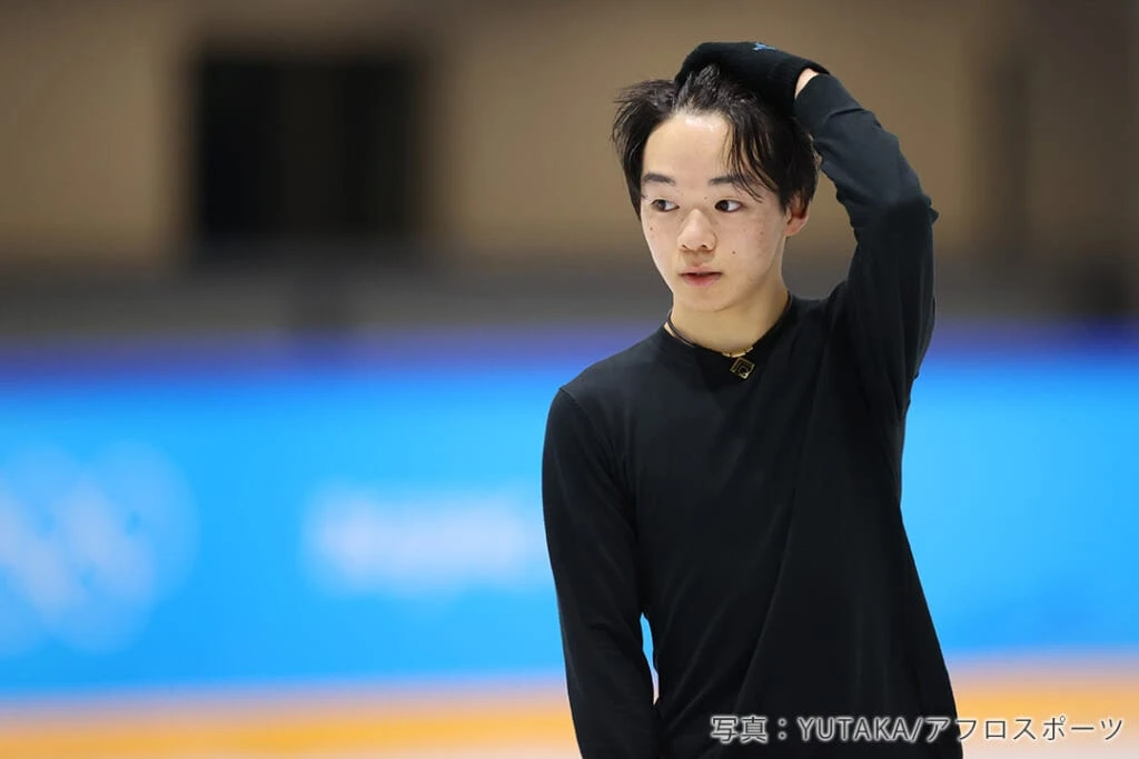 北京オリンピック練習リンクでの鍵山優真選手