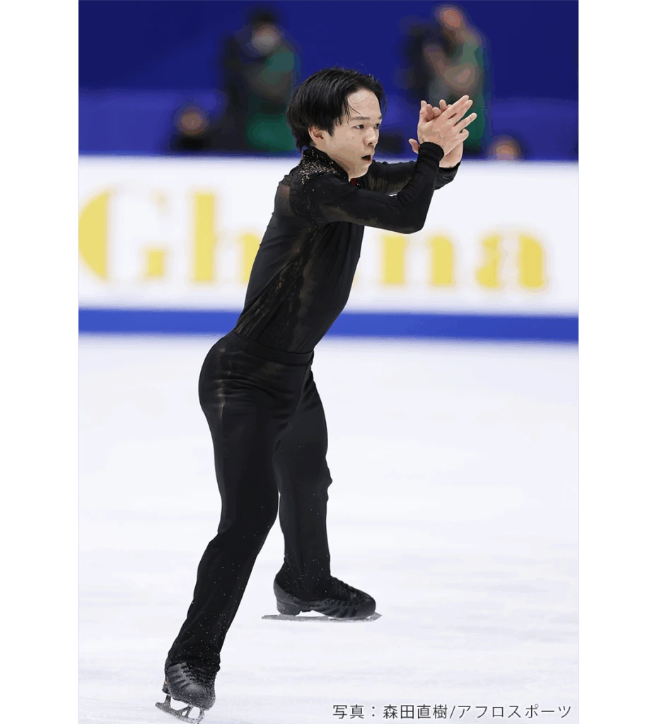 2024年全日本選手権でフラメンコのフリーを滑る鍵山優真選手